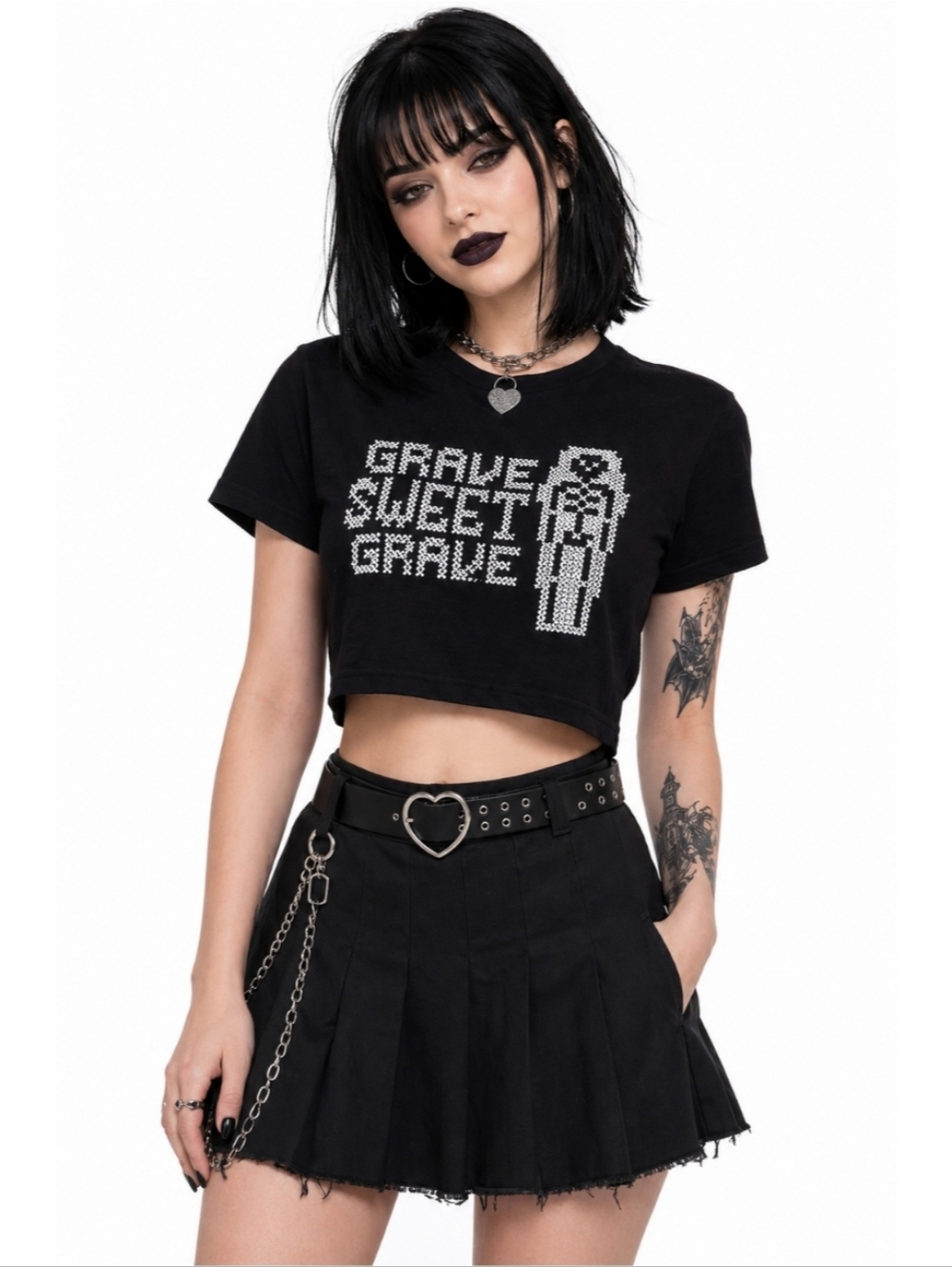 Hot Topic Grave Sweet Grave Girls T-Shirt - Picture 3 of 5